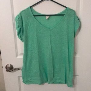 forever 21 green tee